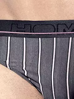Мужские серые трусы мини в розовую полоску HOM Clubhouse 01546cZ9